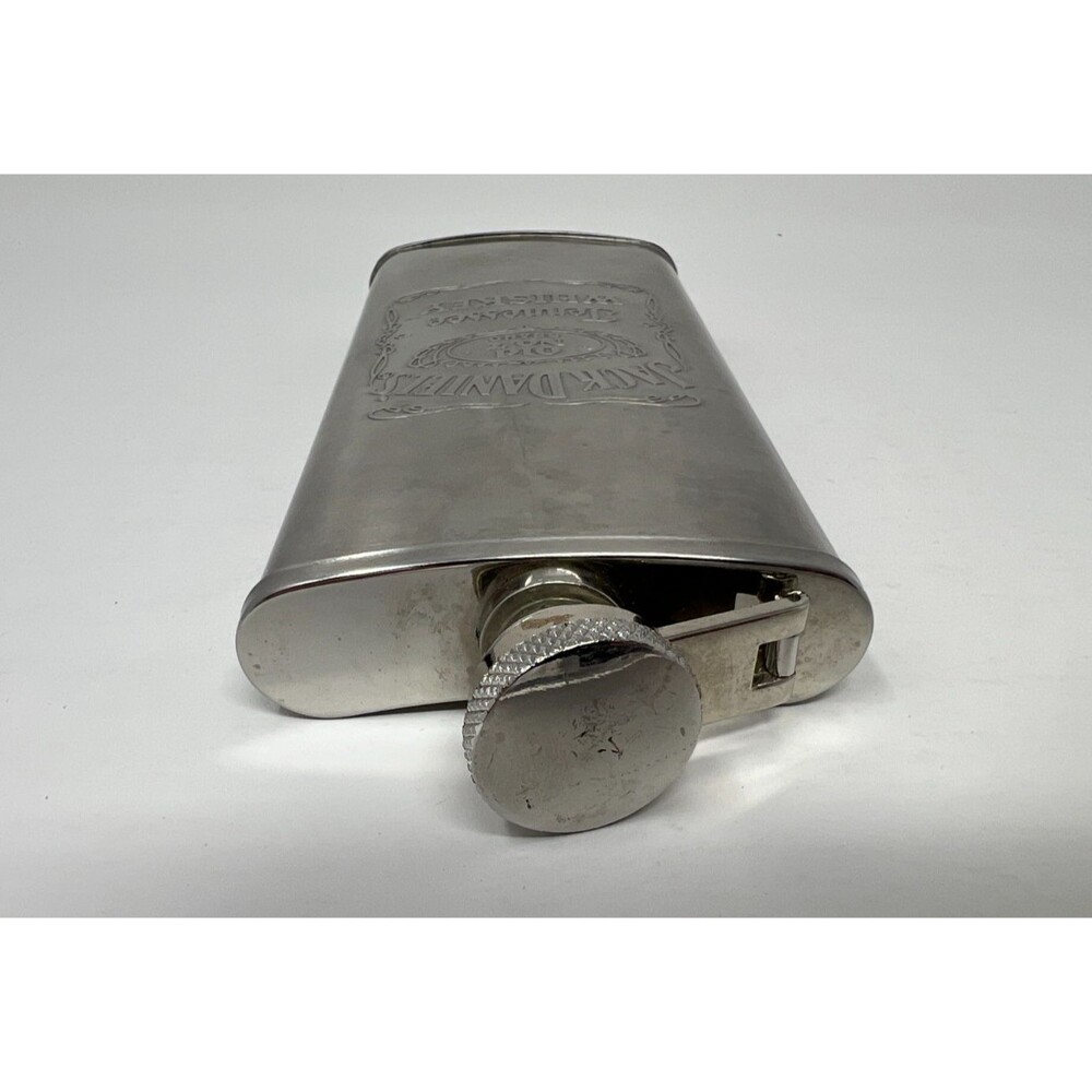 Jack Daniels Tennessee Whiskey Old No. 7 Hip Flask Stainless Steel 5oz - Picture 4 of 8
